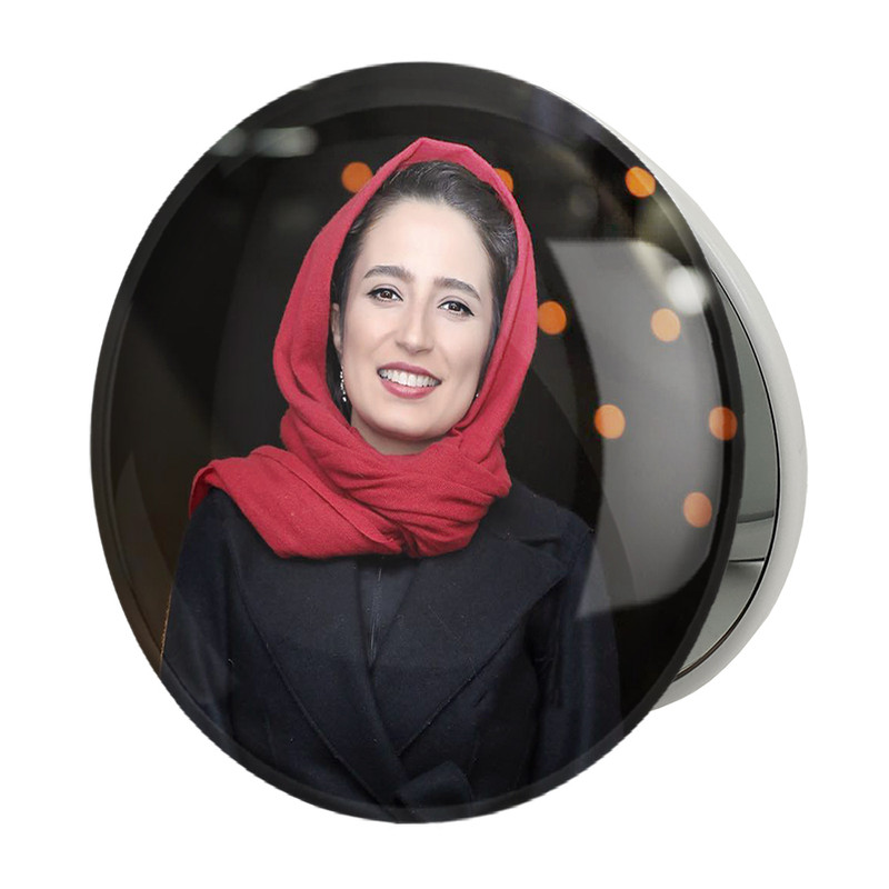 آینه جیبی خندالو طرح نگار جواهریان مدل تاشو کد 6227 