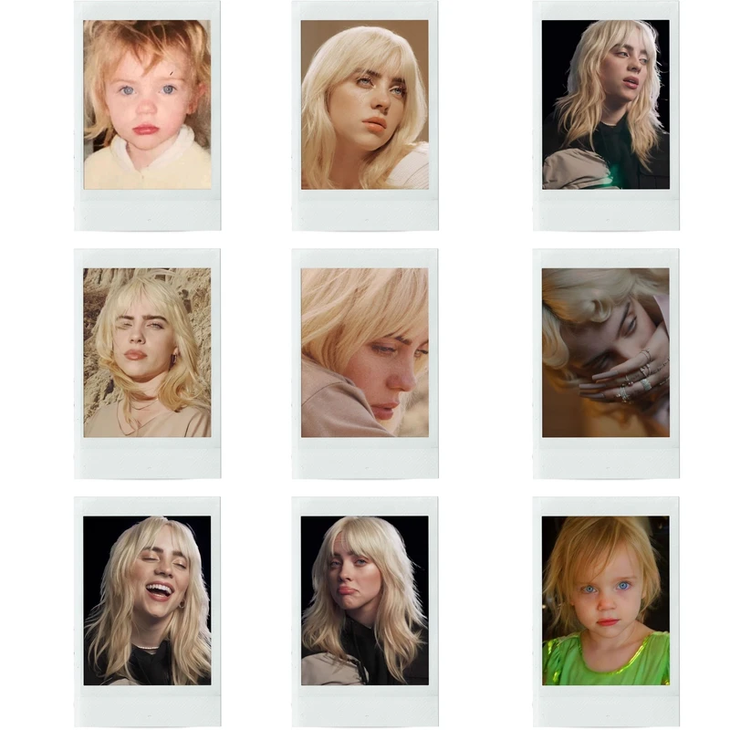 آویز تزیینی مدل billie eilish1 مجموعه 9 عددی