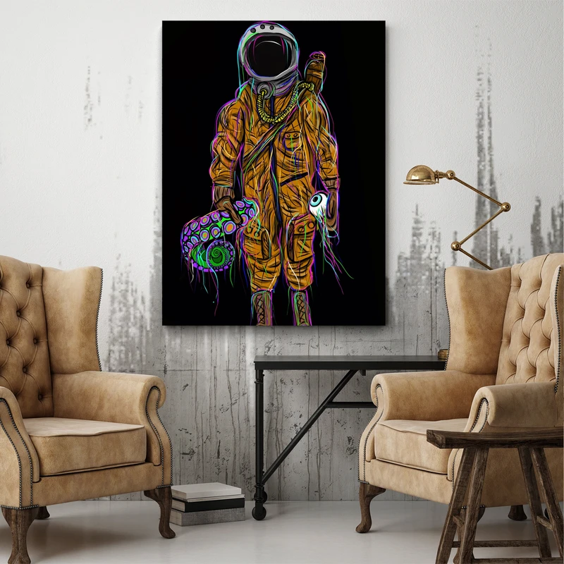 پوستر دیواری طرح شاین مدل فضانورد کد FP103672