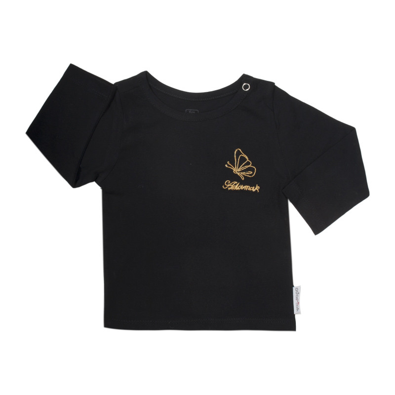 تی شرت آستین بلند نوزادی آدمک کد 147968 رنگ مشکی
