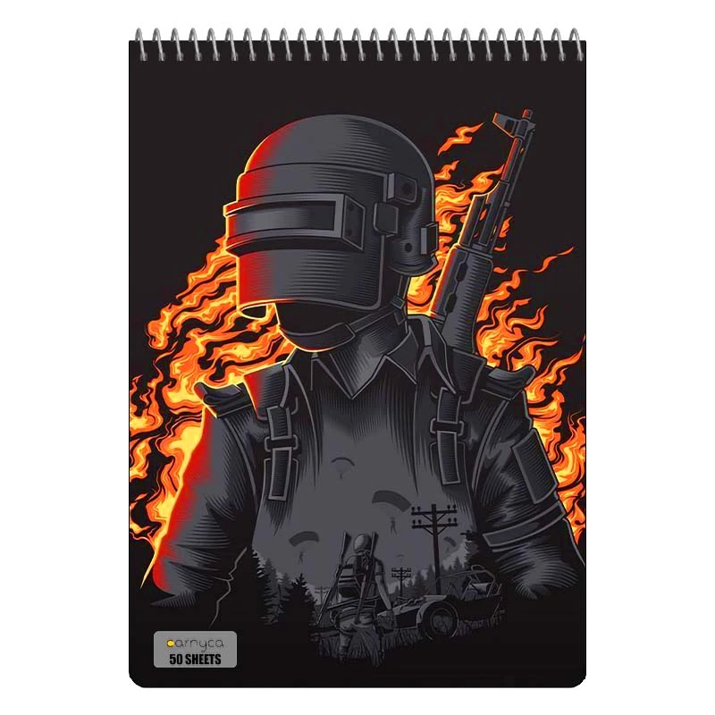 دفتر نقاشی 50 برگ سیمی کارنیکا طرح پابجی PUBG کد 96813