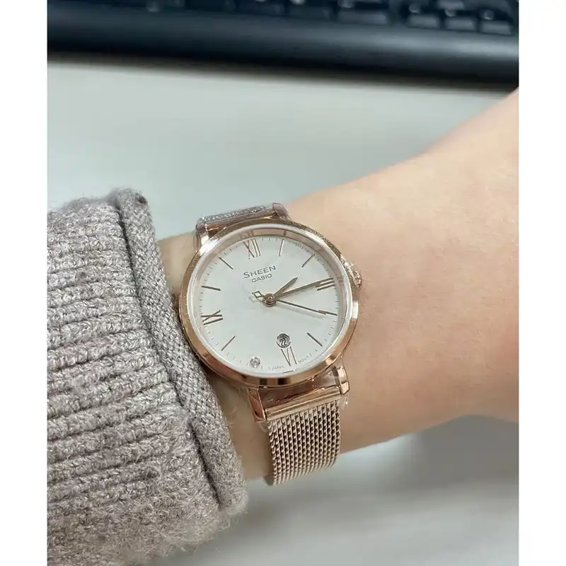 ساعت مچی عقربه ای زنانه کاسیو مدل SHE-4540CM-3AUDF