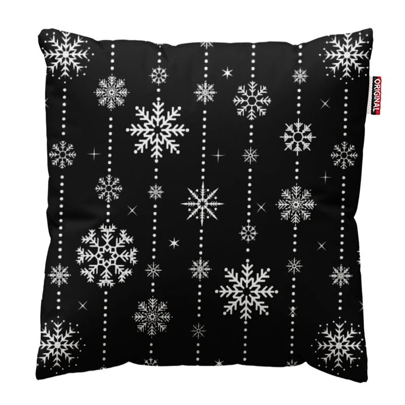 کوسن پاد آفرین طرح دانه های برف کد 630 سایز 30*30 سانتی متر