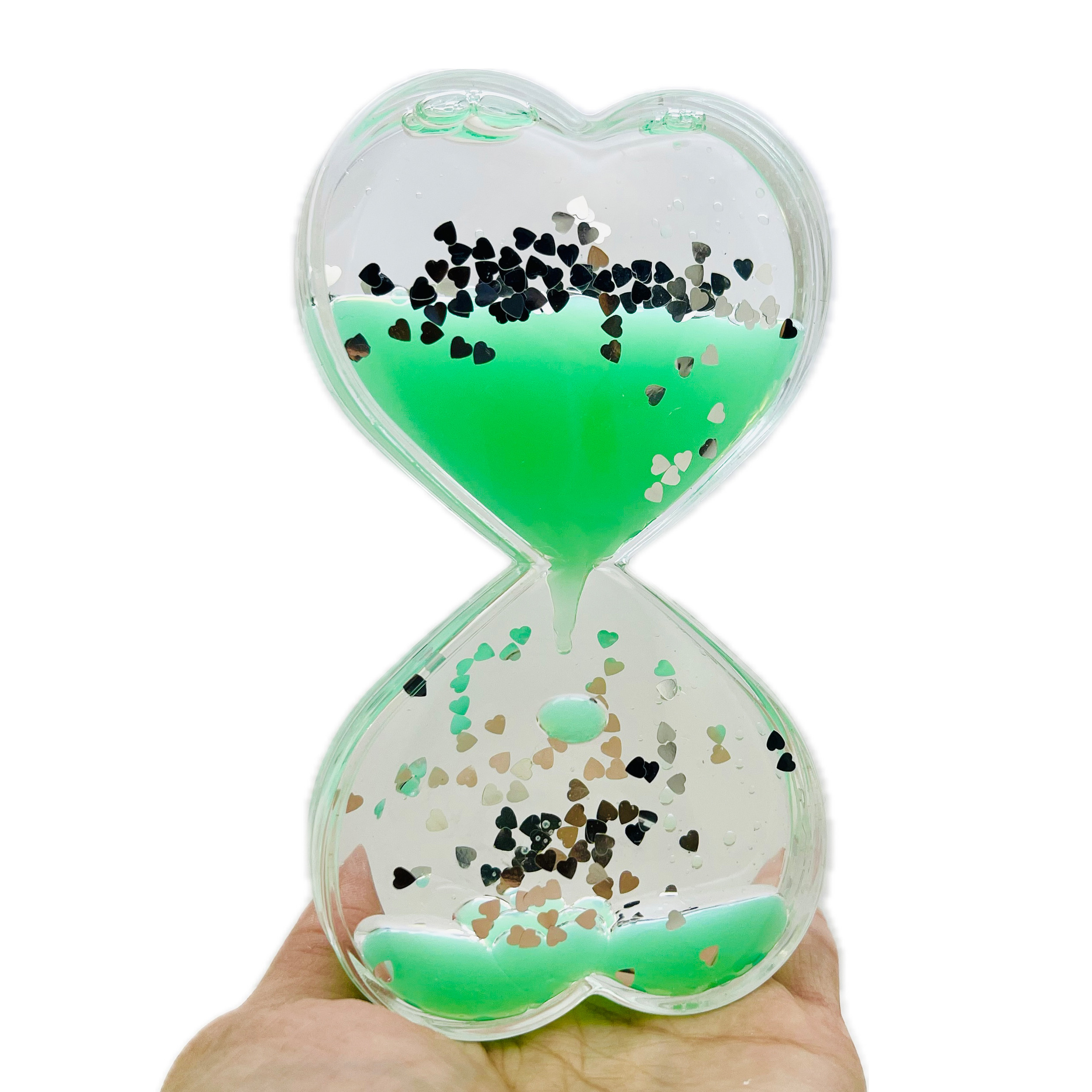 ساعت شنی مدل ژله ای روغنی طرح قلب پاستیلی کد 00377.378