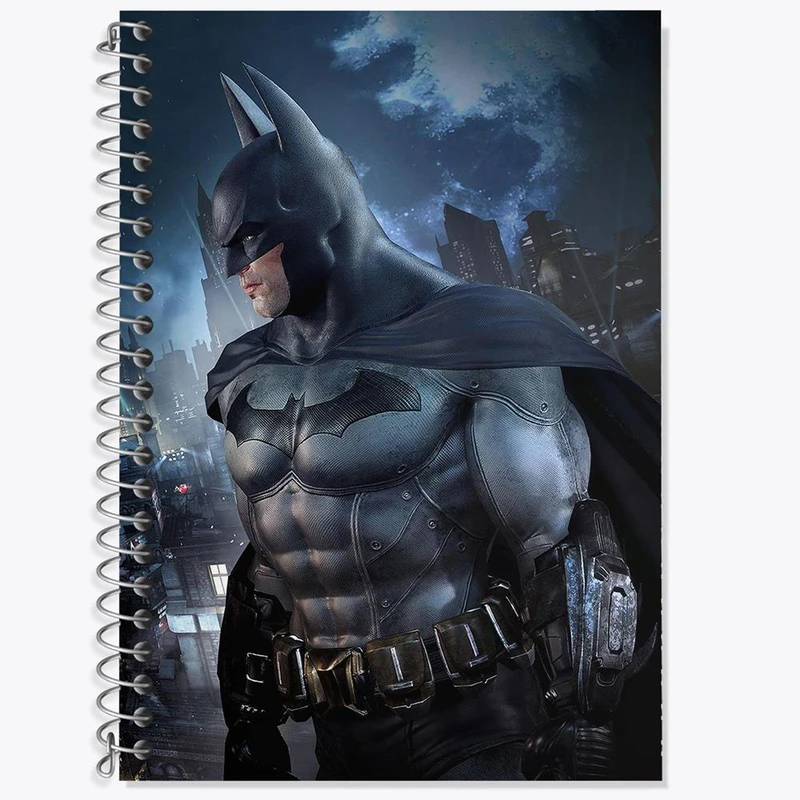 دفتر زبان 50 برگ خندالو مدل دو خط طرح بتمن شوالیه آرخام Batman Arkham knight کد 30271