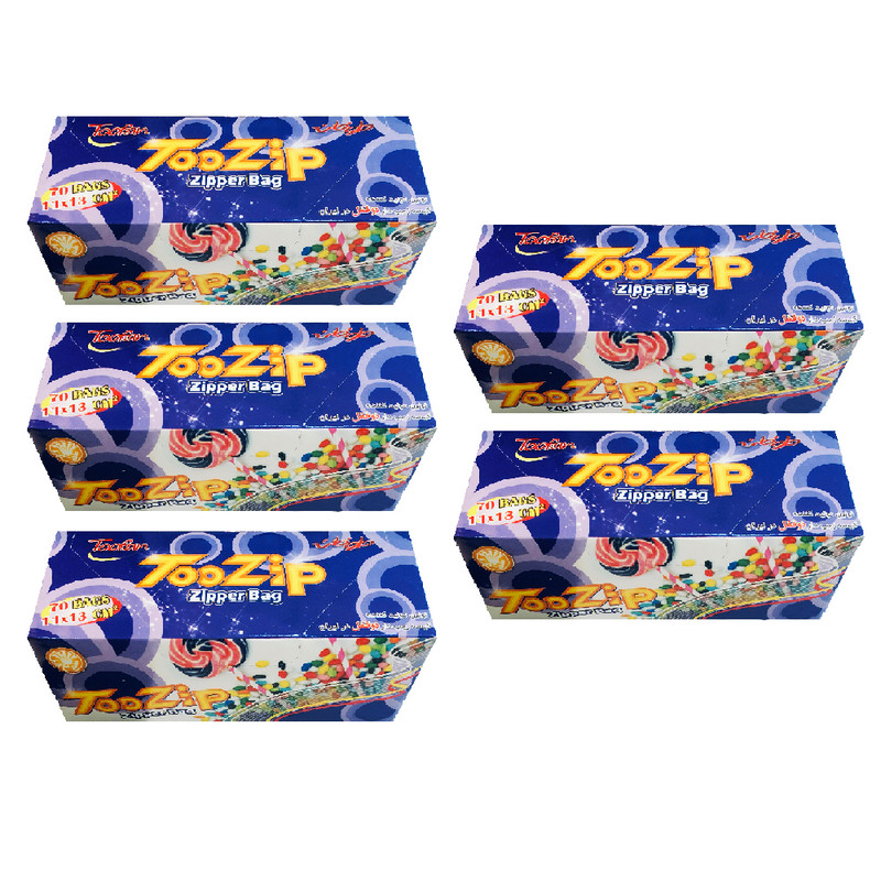 کیسه زیپ دار طوفان کد X-372 پنج بسته 70 عددی