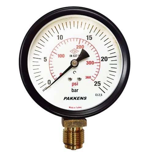 گیج فشار پکنز مدل 25bar-10cm