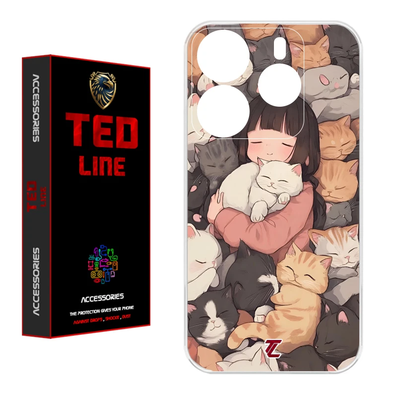 کاور تدلاین طرح گربه کد 1171 مناسب برای گوشی موبایل شیائومی Redmi Note 14 4G