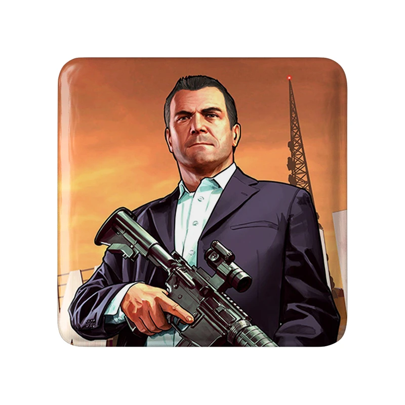 پیکسل خندالو طرح مایکل جی تی ای GTA مدل مربعی کد 30664