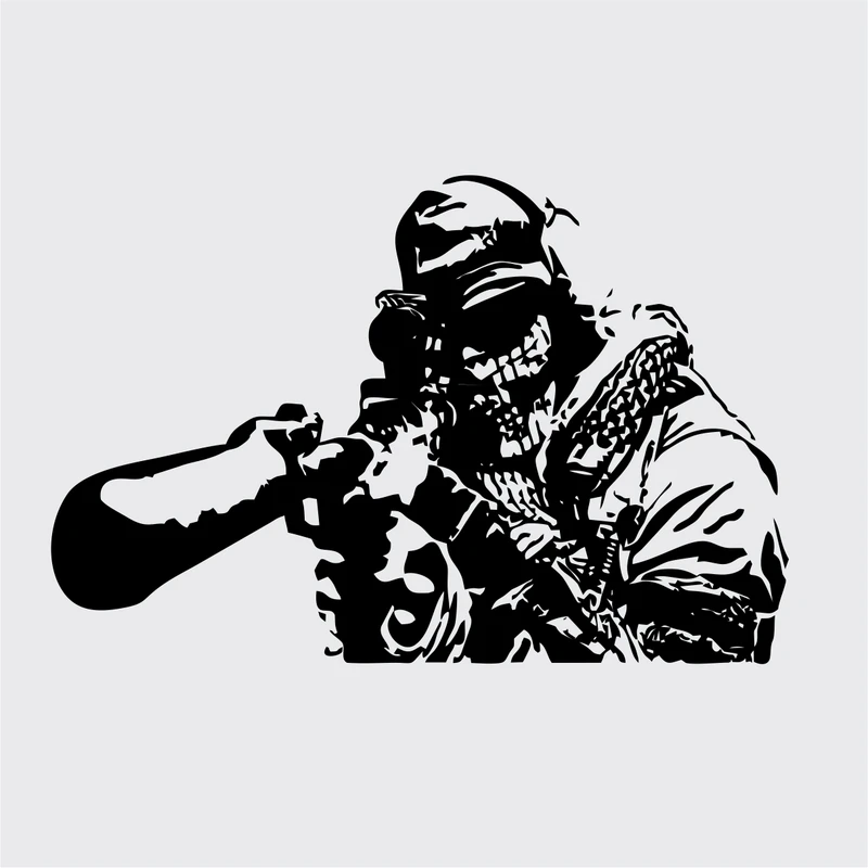 استیکر دیواری استیک مدل Call of Duty Sniper کد C02