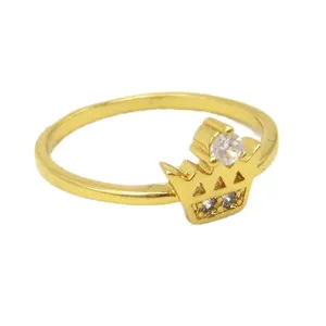 انگشتر زنانه مدل تاج تک نگین SH1025