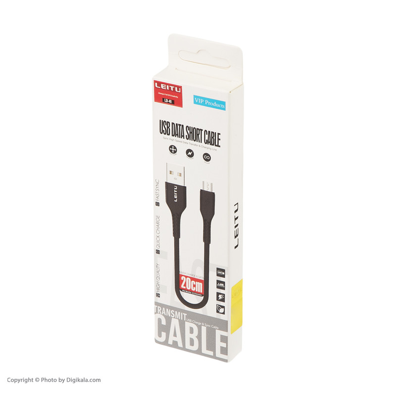کابل تبدیل USB به microUSB لیتو مدل LD-41 طول 0.2 متر
