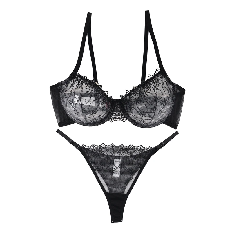 ست شورت و سوتین زنانه برتا مدل فنردار توری کد 4020LB