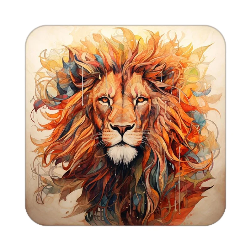 زیر لیوانی کاکتی طرح شیر مدل mp23561