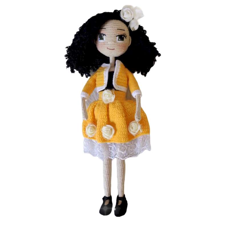 عروسک بافتنی  مدل دختر توپراک  کد 60259 