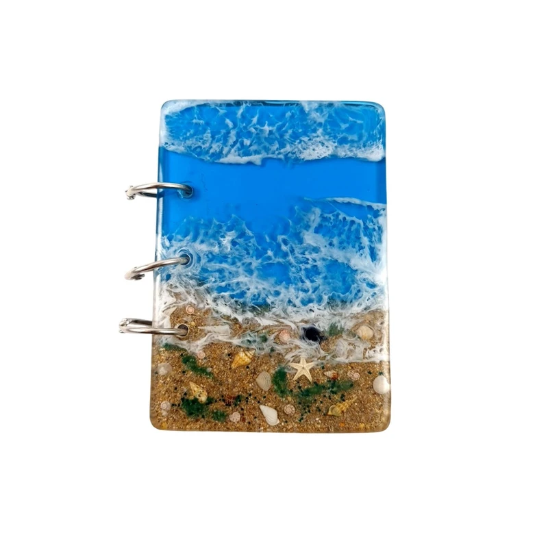 دفتر یادداشت 60 برگ مدل رزینی طرح دریا