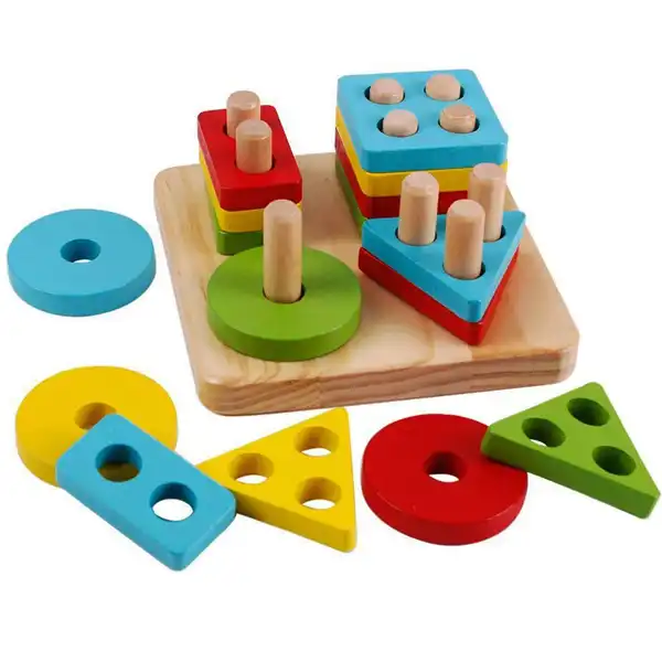 بازی آموزشی مونته سوری طرح اشکال هندسی