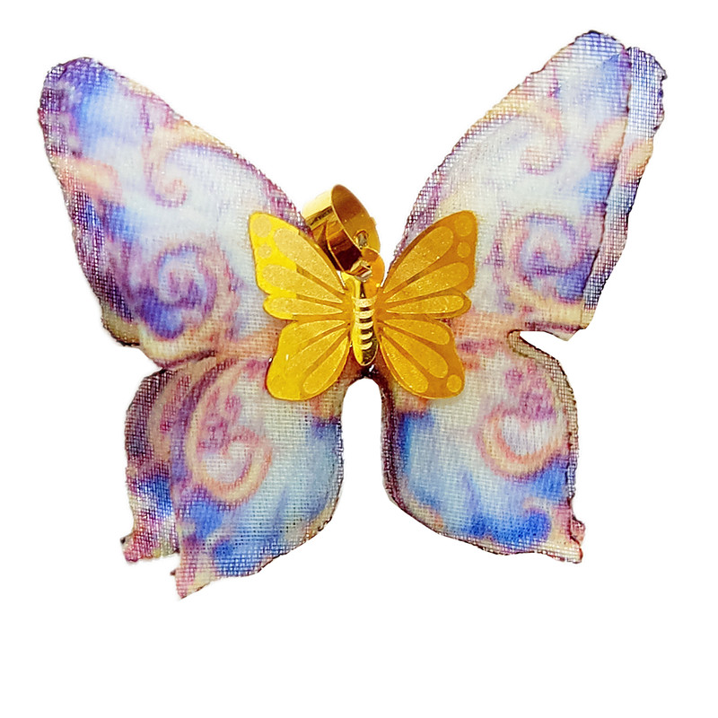آویز گردنبند طلا 18 عیار زنانه مدل پروانه کادویی کد 92-180