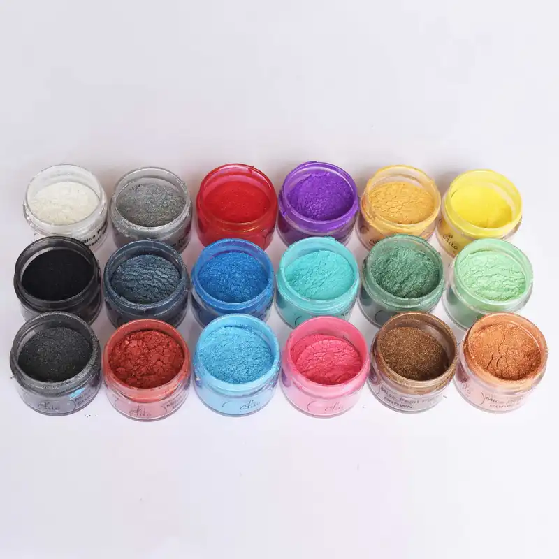 پودر رنگ رزین اپوکسی فیلو مدل صدفی حجم 10میلی لیتر بسته 18 عددی