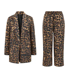 ست کت و شلوار رسمی زنانه شین مدل پلنگی 