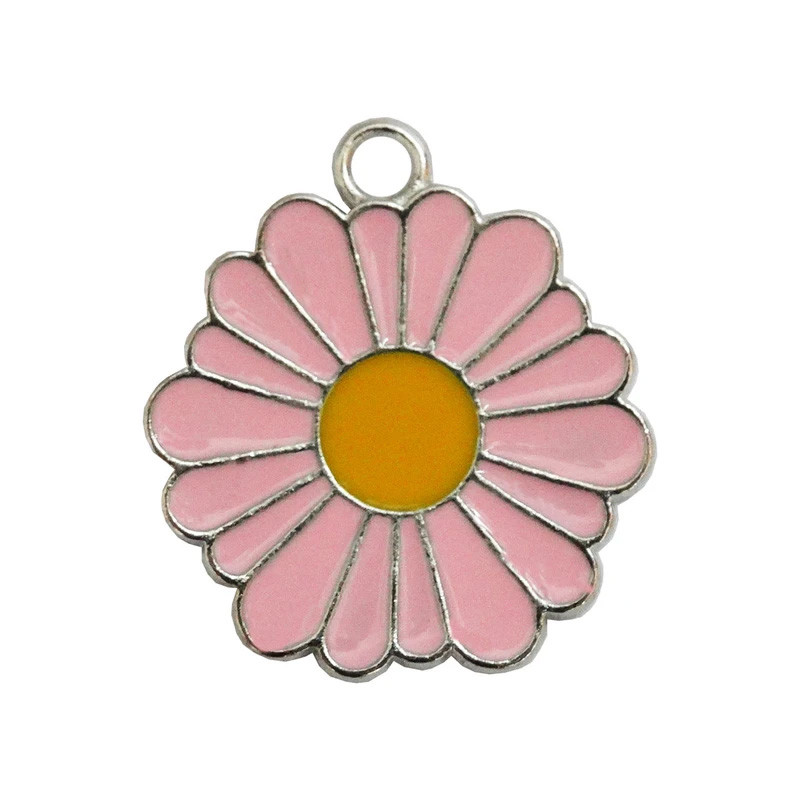 آویز گردنبند دخترانه مدل گل بابونه کد 66 بسته 5 عددی