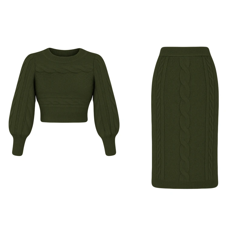 ست پلیور و دامن زنانه مدل JQ