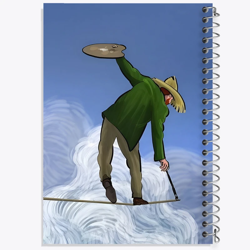 دفتر مشق 100 برگ خندالو طرح ونسان ونگوگ کد N5131