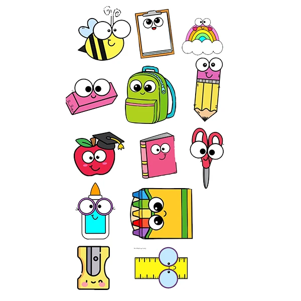 استیکر پارچه و لباس پاد آفرین طرح مدرسه کد 1208