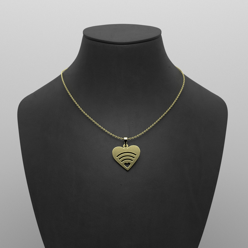 گردنبند طلا 18 عیار زنانه مدوپد مدل قلب کد S2-1-1159