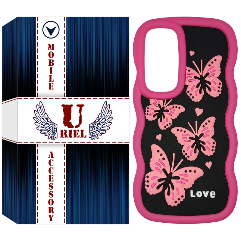 کاور یوریل مدل سیلیکونی عروسکی طرح پروانه مناسب برای گوشی موبایل سامسونگ Galaxy A35