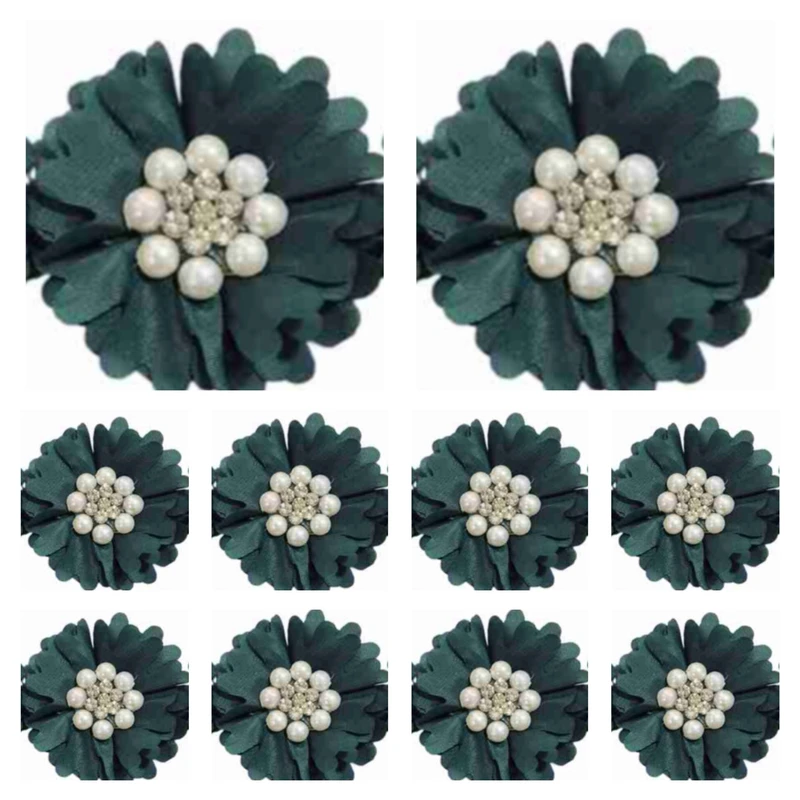 گل رز تزئینی مدل مرواریدی کدG بسته 10عددی