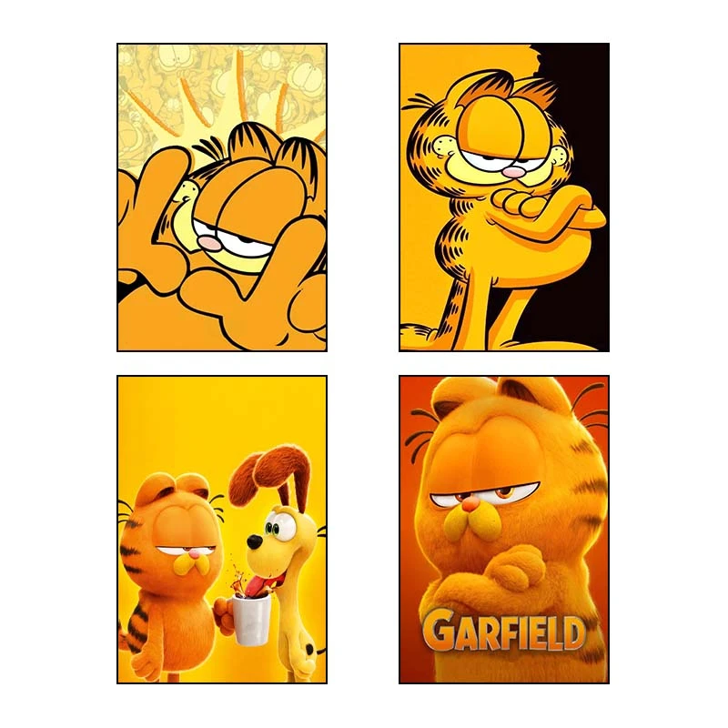 تابلو شاسي کارنيکا طرح گارفیلد garfild کد 91466 مجموعه 4 عددی