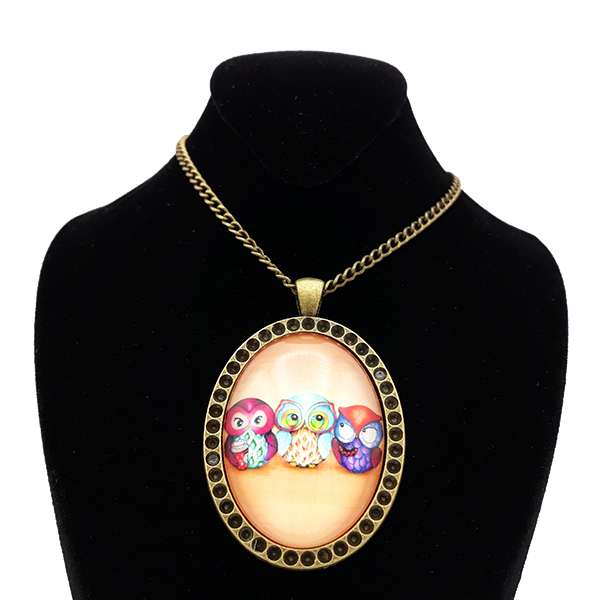 گردنبند دخترانه طرح جغد کد 5000