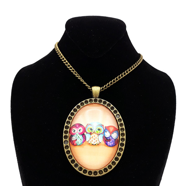 گردنبند دخترانه طرح جغد کد 5000