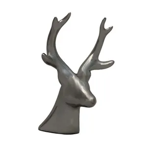 تندیس مدل سرامیکی سر گوزن شاخ بلند