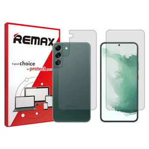 Remax HyGEL transparent display screen protector suitable for Samsung Galaxy S22 + 5G mobile phones along with the back of the phone