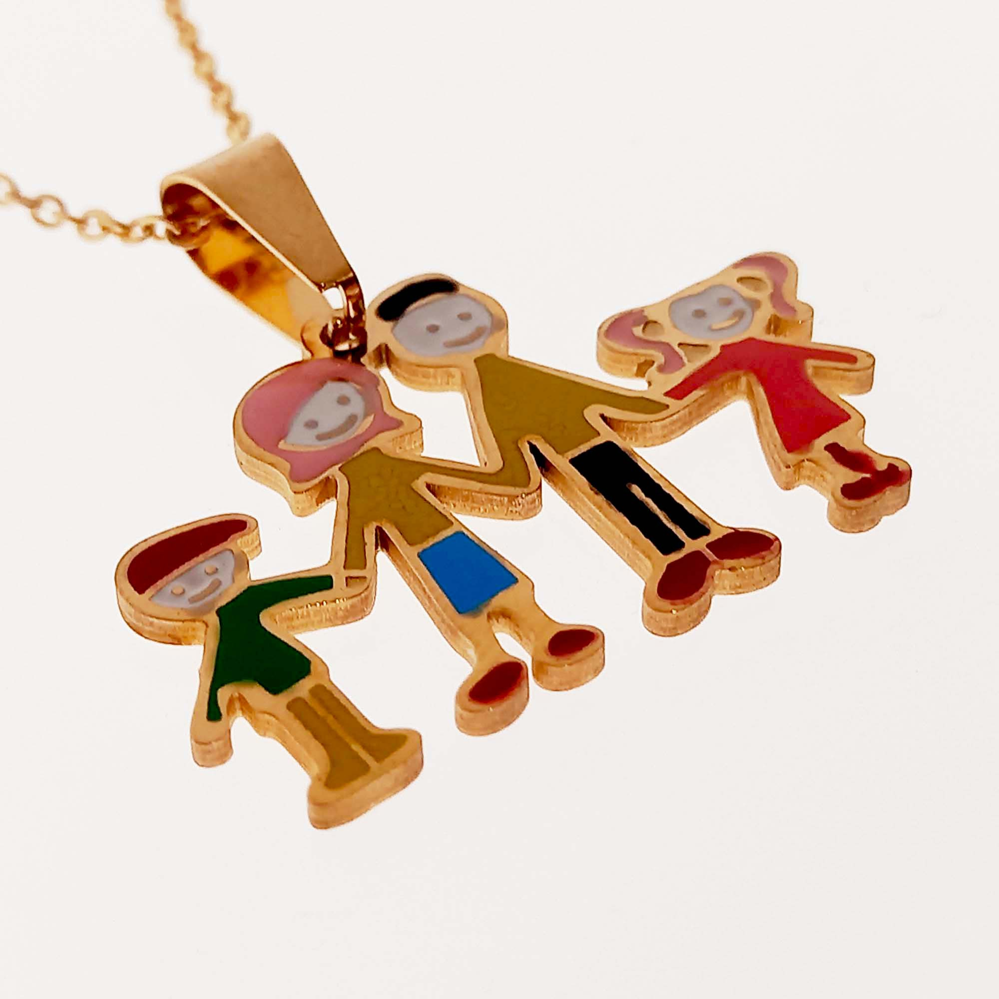 گردنبند دخترانه طرح خانواده مدل 476GAD گردنبند دخترانه طرح خانواده مدل 476GAD