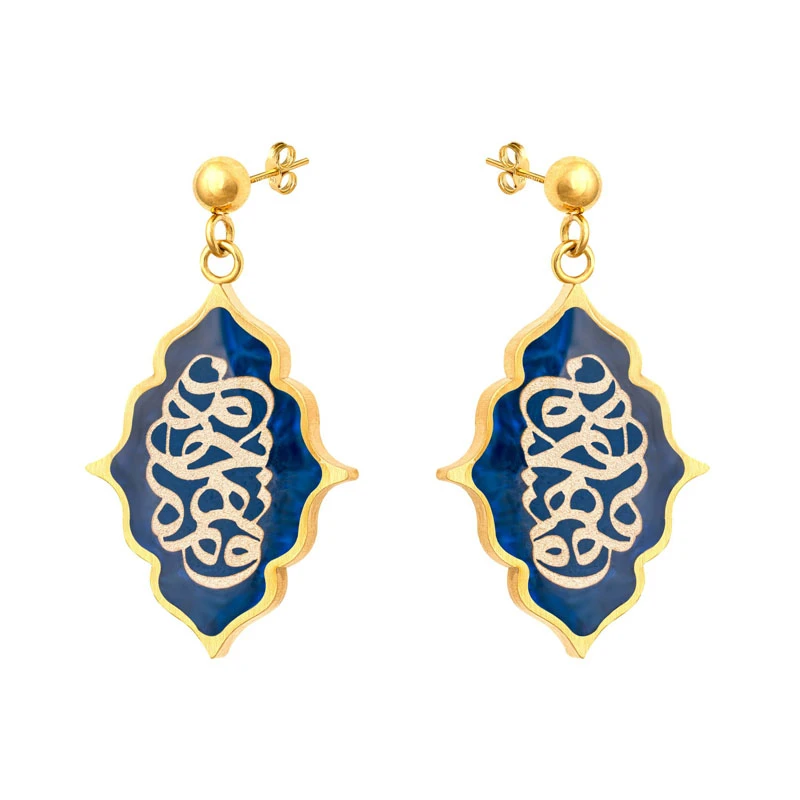 گوشواره زنانه دانژه مدل تورنج طرح تو همه جان منی 