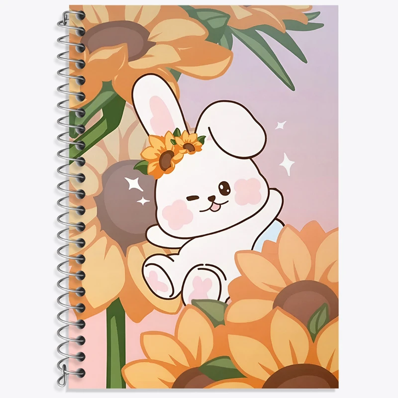 دفتر زبان 50 برگ خندالو مدل سه خط طرح خرگوش کیوت کد N5806