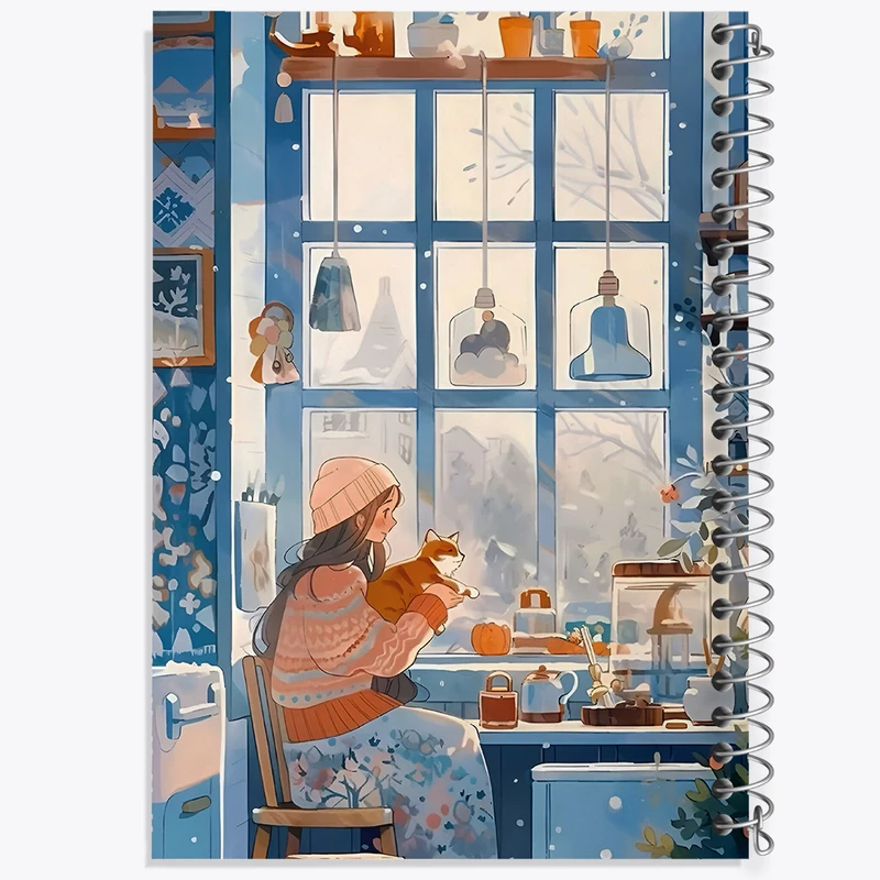 دفتر ژورنال نویسی 50 برگ خندالو مدل نقطه ای طرح دخترانه کد F5909