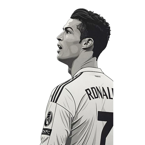 استیکر پارچه و لباس پاد آفرین طرح رونالدو کد 3165