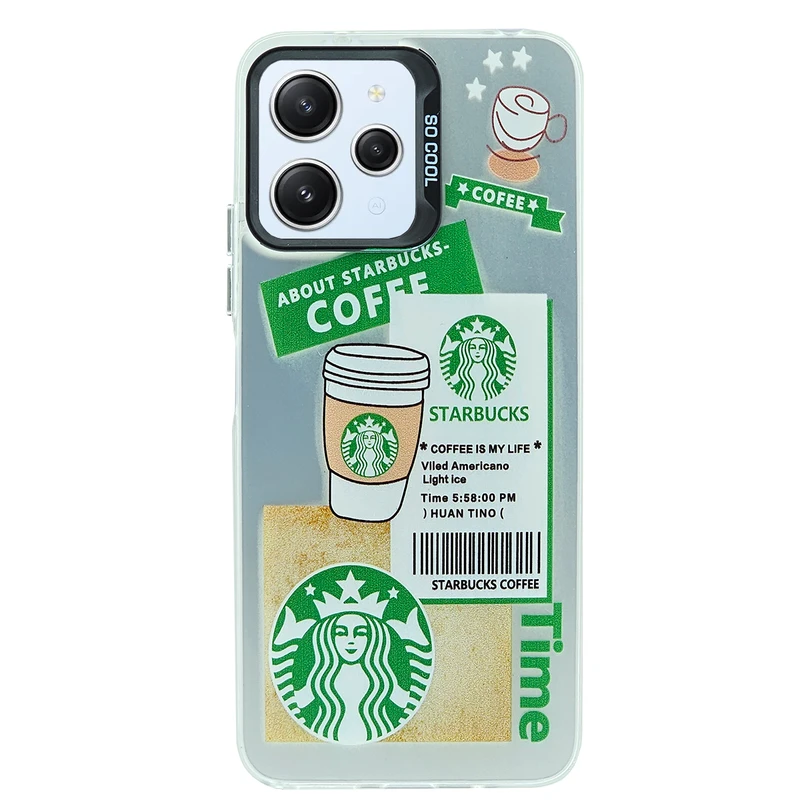 کاور طرح کافی کد 4 مناسب برای گوشی موبایل شیائومی Redmi 12 4G