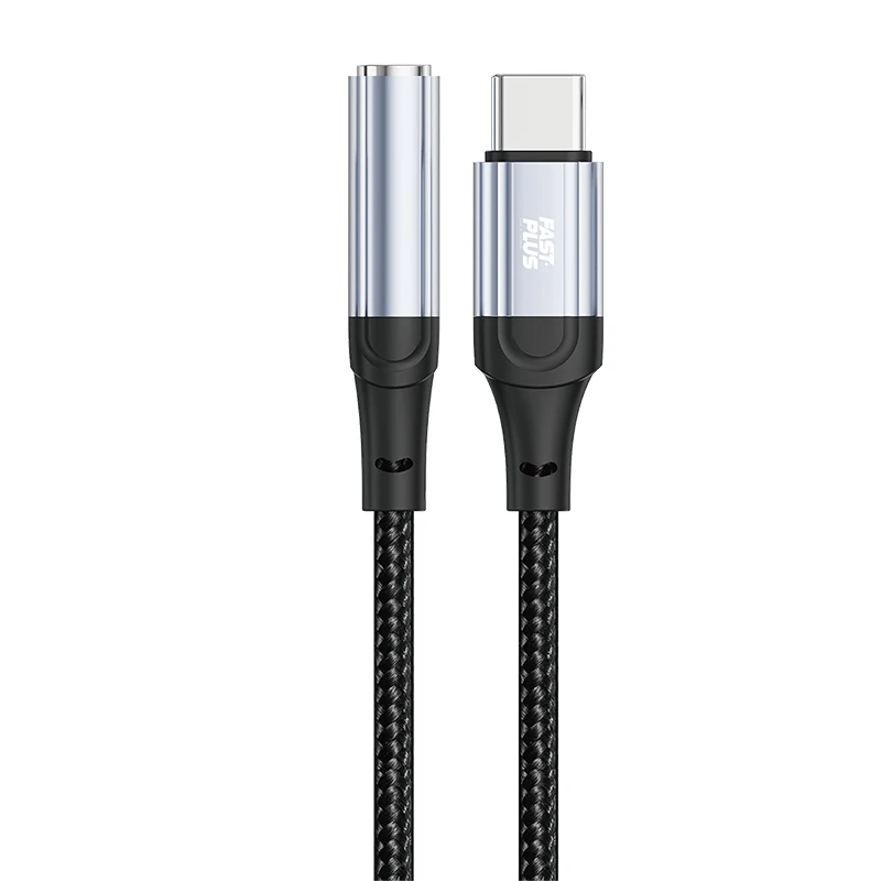 کابل تبدیل USB-C به جک 3.5 میلی متری فست پلاس مدل FW-73 طول 1 متر
