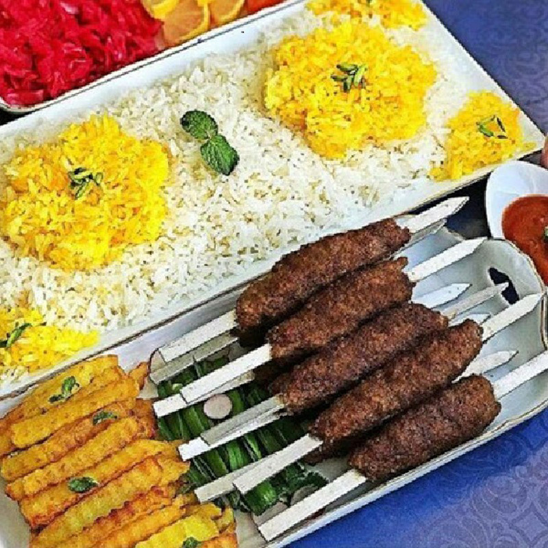 سیخ کباب تابه ای مدل M20 بسته 6 عددی