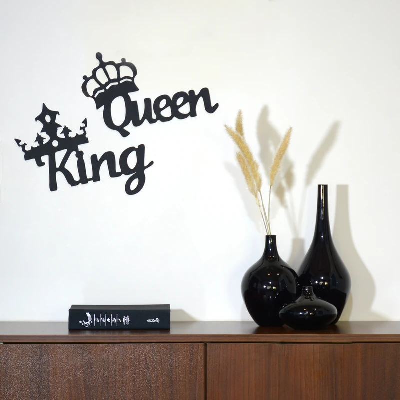 استیکر آرتافرین مدل King Queen چوبی مجموعه 2 عددی