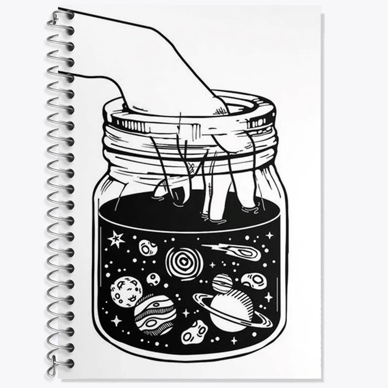 دفتر زبان 50 برگ خندالو مدل سه خط طرح فضایی کد 1940