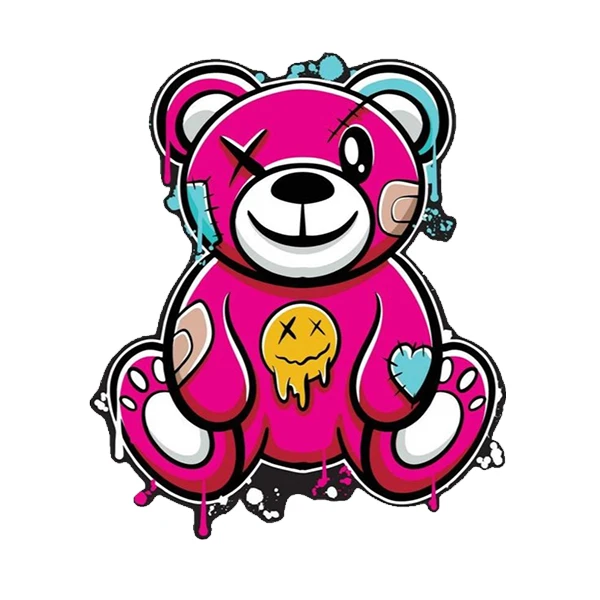   استیکر پارچه و لباس پاد آفرین طرح خرسی کد 3500