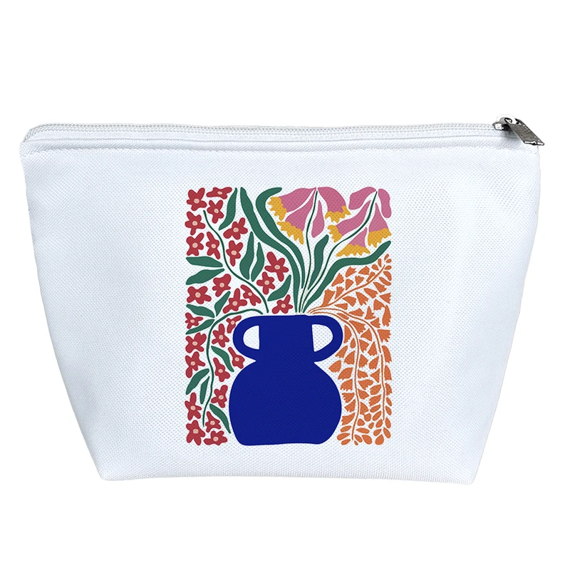 کیف لوازم آرایش دخترانه خندالو مدل گلدان آبی کد 8031