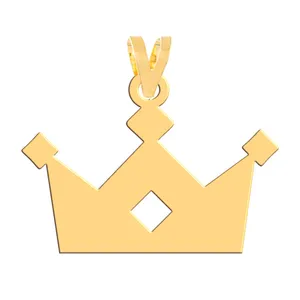 آویز گردنبند طلا 18 عیار زنانه فرشته مدل تاج   WNL-000636