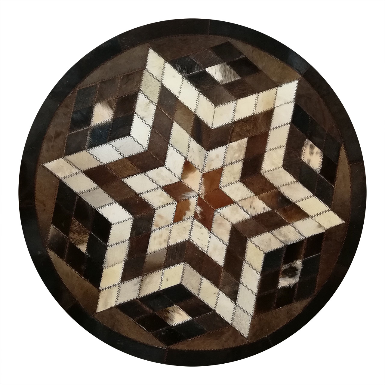 کلاژ فرش پوست و چرم کمالی مدل AD-0177